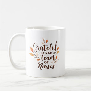 Caneca De Café Gratidão pelo Meu Time Enfermeira Personalizada