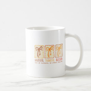 Caneca De Café Gratificado Agradecido Abençoado Deus Fiel Cristão