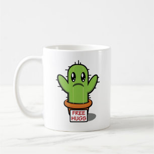 Caneca De Café Grátis Abraços Cactus Café Mug - Engraçado Amor Su