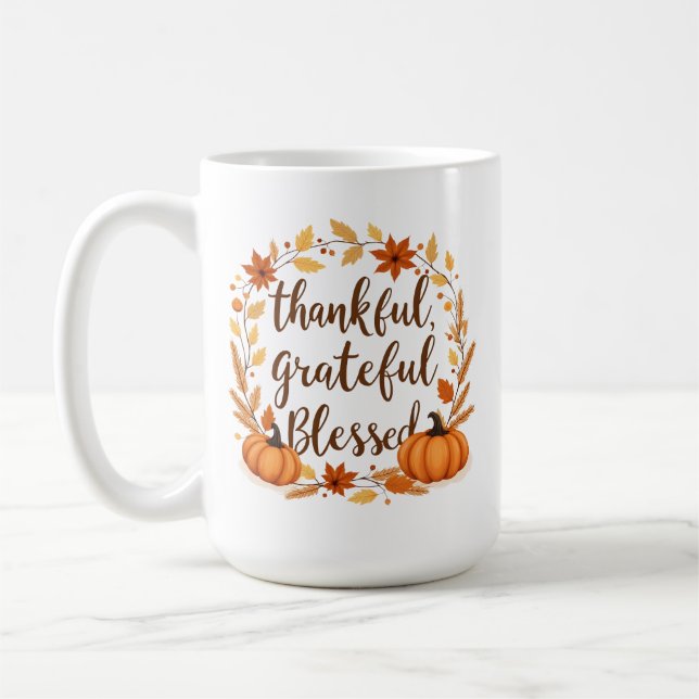 Caneca De Café grato abençoado (Esquerda)