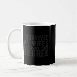 Caneca De Café Grau de Enfermeira Praticante da Esposa Sobrevivid