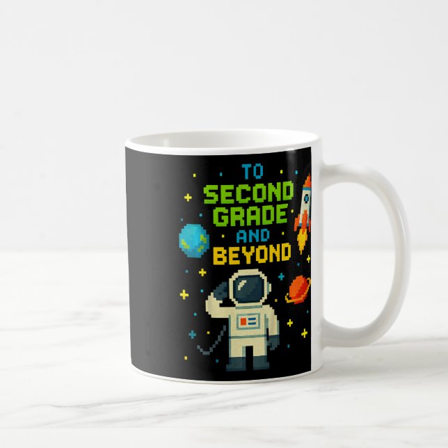 Caneca De Café Grau De segundo E Além Do Astronauta Boys Gamer Fi (Direita)