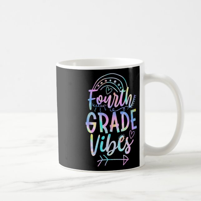 Caneca De Café Grau Vibes De Volta Para O Ensino De Professores D (Direita)