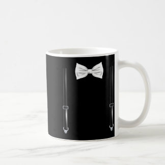 Caneca De Café Gravata Borboleta Com Suspensórios Casamento Engra