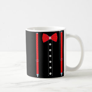 Caneca De Café Gravata Borboleta de Suspensores de Corações Verme