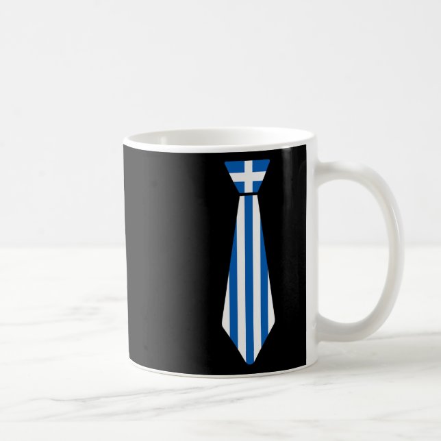 Caneca De Café Gravata de Páscoa Grega Piada Novidade Bandeira da (Direita)