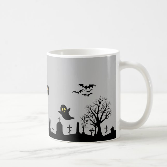 Caneca De Café Graveyard Halloween Mug (Direita)