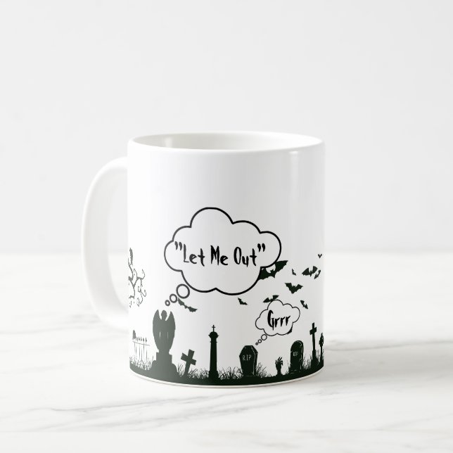 Caneca De Café Graveyard Halloween Mug (Frente Esquerda)
