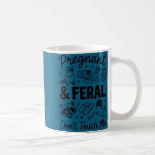 Caneca De Café Grávida e selvagem não toque humor engraçado de gr