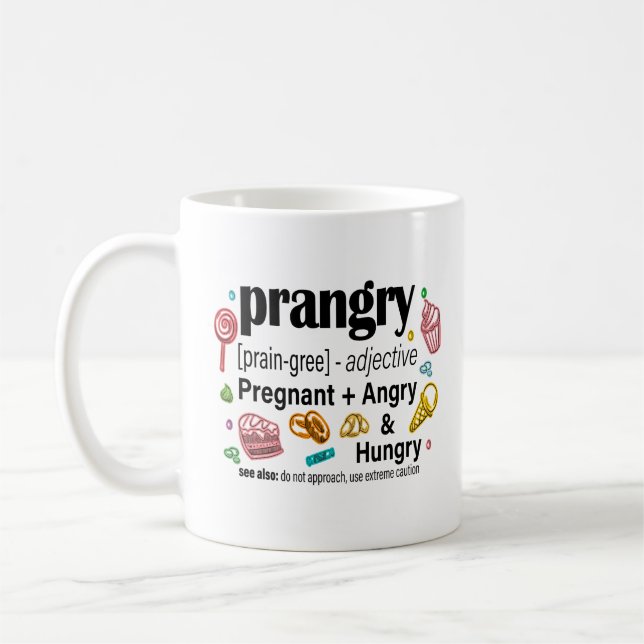 Caneca De Café Grávida + Zangada e Fome = Irritada (Esquerda)