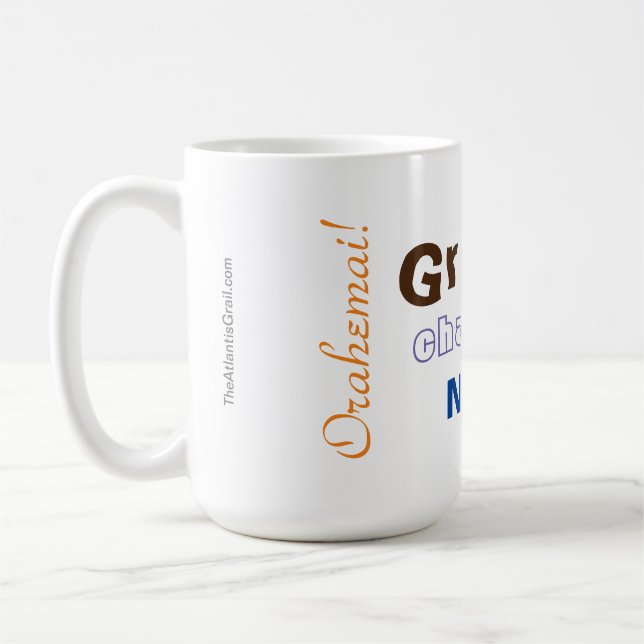 Caneca De Café Gravidade mudando agora - Orahemai!Clássico (Esquerda)