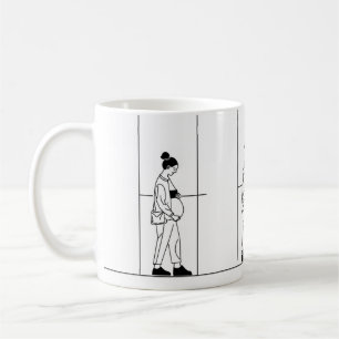Caneca De Café Gravidez Mulheres grávidas Simples