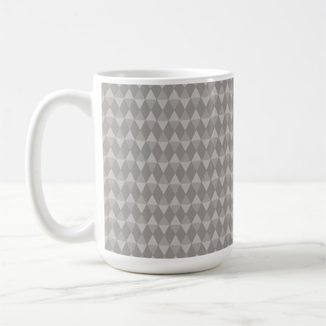 Caneca De Café Gray Diamond Pattern (Esquerda)