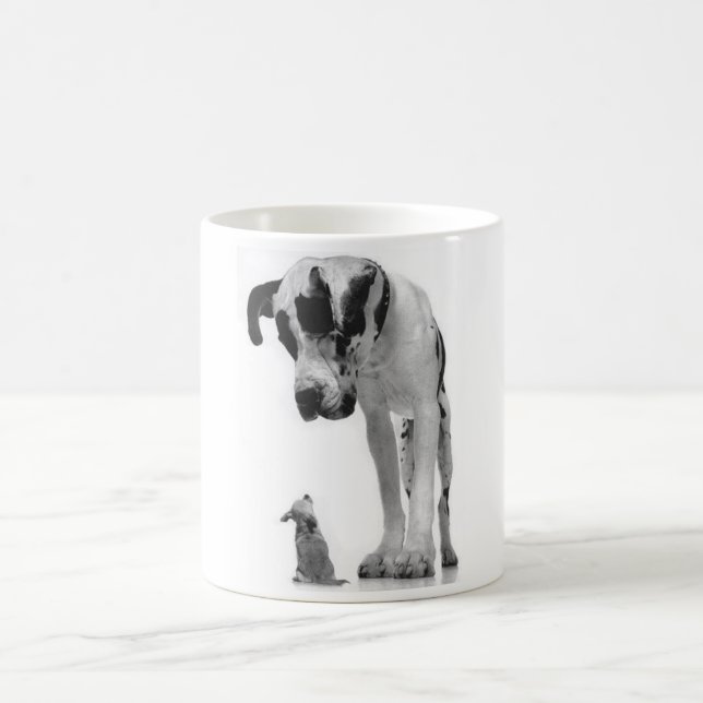 Caneca De Café great-dane-and-chihuahua1 (Centro)