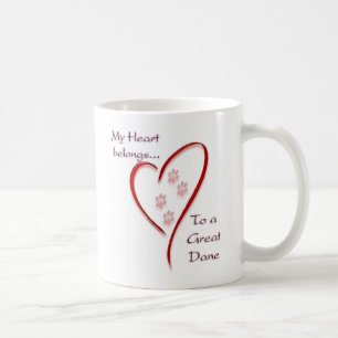 Caneca De Café Great Dane Hearts Pertence