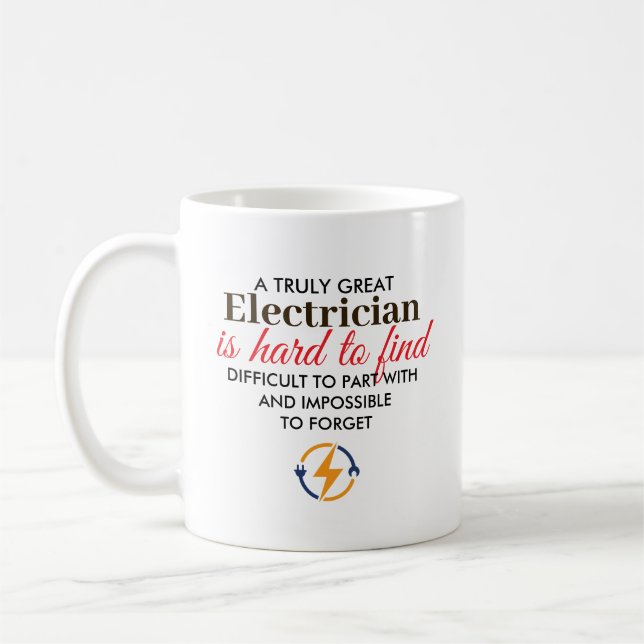 Caneca De Café Great Electrician Personalized Name Gift (Esquerda)
