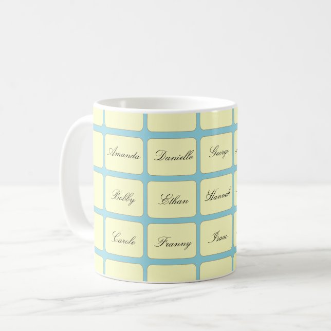 Caneca De Café Great Grandparent Custom Family Names (Frente Esquerda)