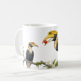 Caneca De Café Great Hornbill True Love Watercolor Coffee Mug