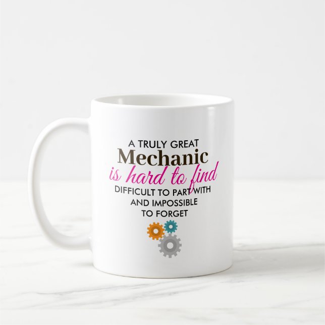 Caneca De Café Great Mechanic Personalized Name Gift (Esquerda)