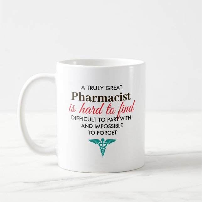 Caneca De Café Great Pharmacist Personalized Name Gift (Esquerda)