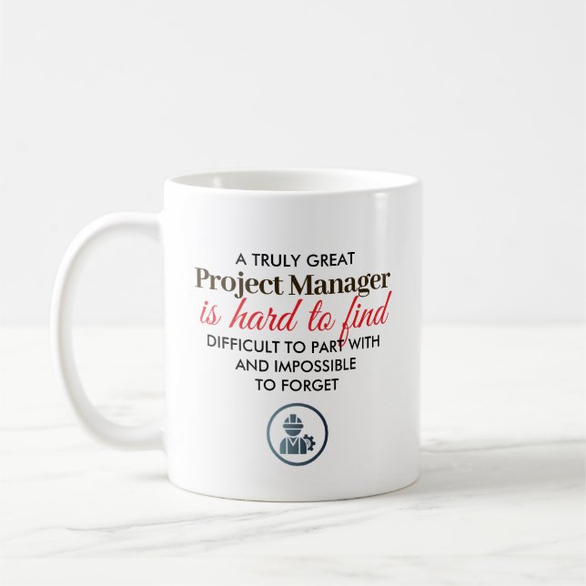 Caneca De Café Great Project Manager Personalized Name Gift (Esquerda)