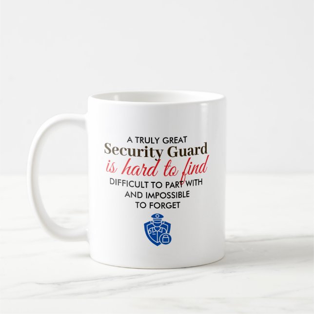 Caneca De Café Great Security Guard Personalized Name Gift (Esquerda)