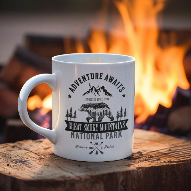 Caneca De Café Great Smoky Mountains Forest Landscape (Criador carregado)