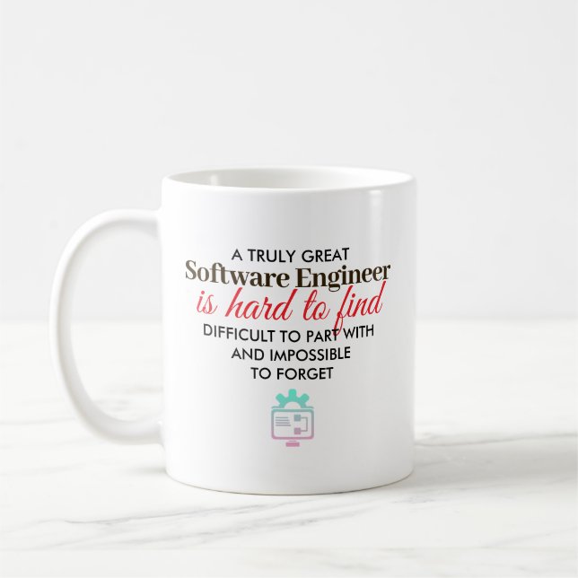 Caneca De Café Great Software Engineer Personalized Name Gift (Esquerda)
