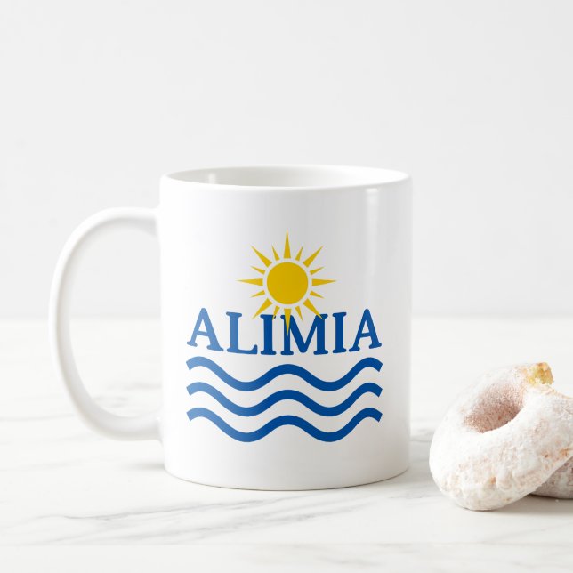 Caneca De Café GRÉCIA ALIMIA, Ondas Sun (Com Donut)