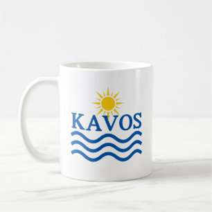 Caneca De Café Grécia KAVOS Corfu, Ondas Sun