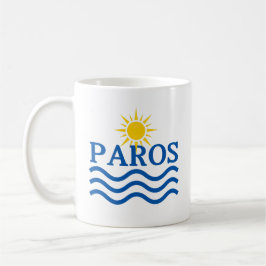 Caneca De Café GRÉCIA PAROS, ondas Sun