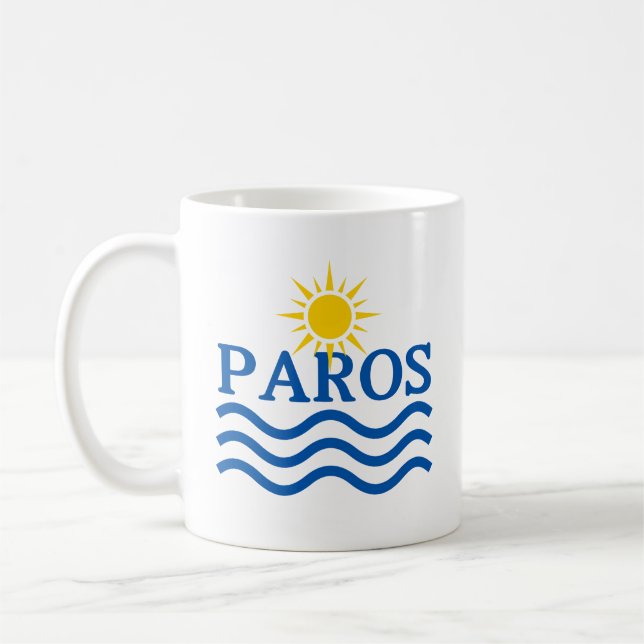 Caneca De Café GRÉCIA PAROS, ondas Sun (Esquerda)