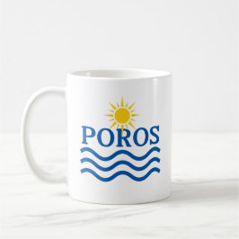 Caneca De Café GRÉCIA POROS, ondas Sun