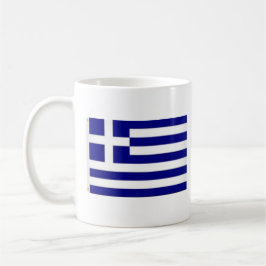 Caneca De Café Greece Flag and Name of Anthem