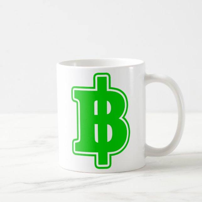 Caneca De Café GREEN BAHT SGN ฿ Moeda Tailandesa ฿ (Direita)