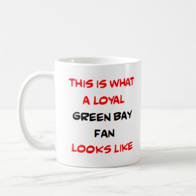 Caneca De Café green bay fan, loyal (Esquerda)