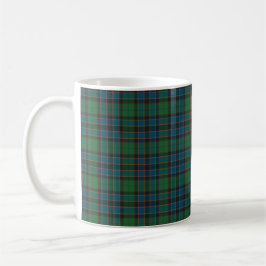 Caneca De Café Green Blue Orange Plaid Tartan