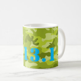 Caneca De Café Green Camo 13.1 Half Marathon Esportivo