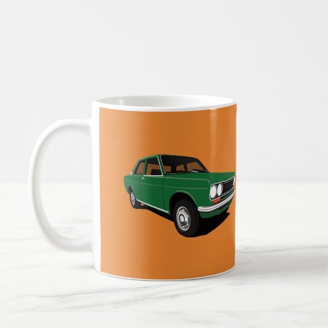 Caneca De Café Green Datsun Bluebird 1600 (510), duas imagens (Esquerda)