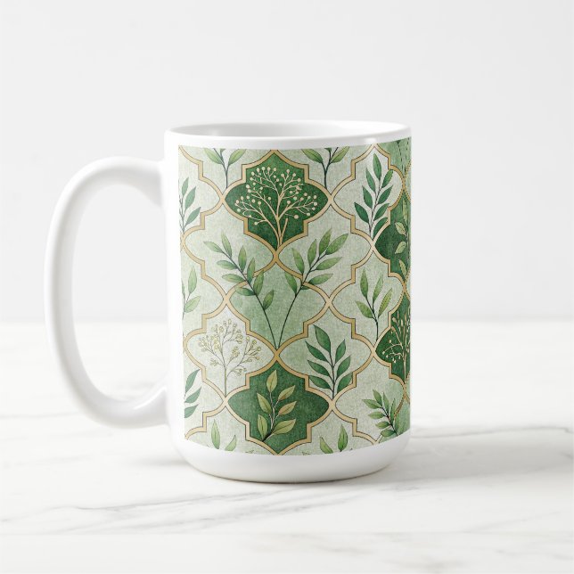 CANECA DE CAFÉ GREEN & GOLD IRISH BRANCHES & VINES (Esquerda)