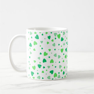 Caneca De Café Green Hearts