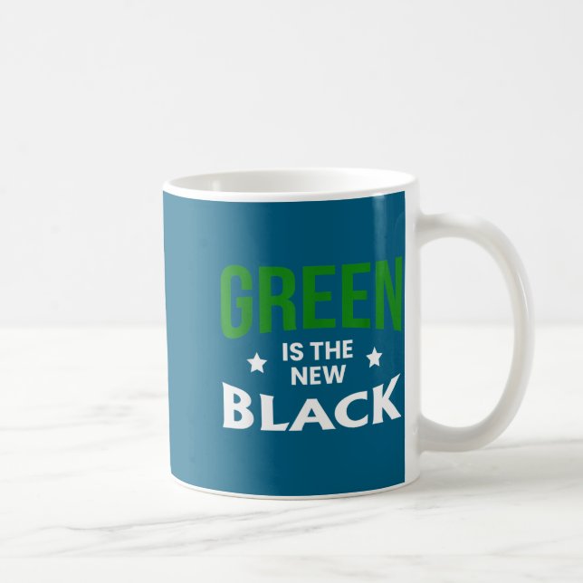 Caneca De Café Green Is The New Black St. Patricks Day  (Direita)