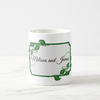 Caneca De Café Green Ivy com nomes