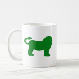 Caneca De Café Green Lion Zodiac Silhouette Mug – Grounded Leo