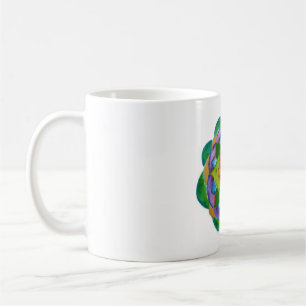 Caneca De Café Green Mandala Painting Classic White Mug
