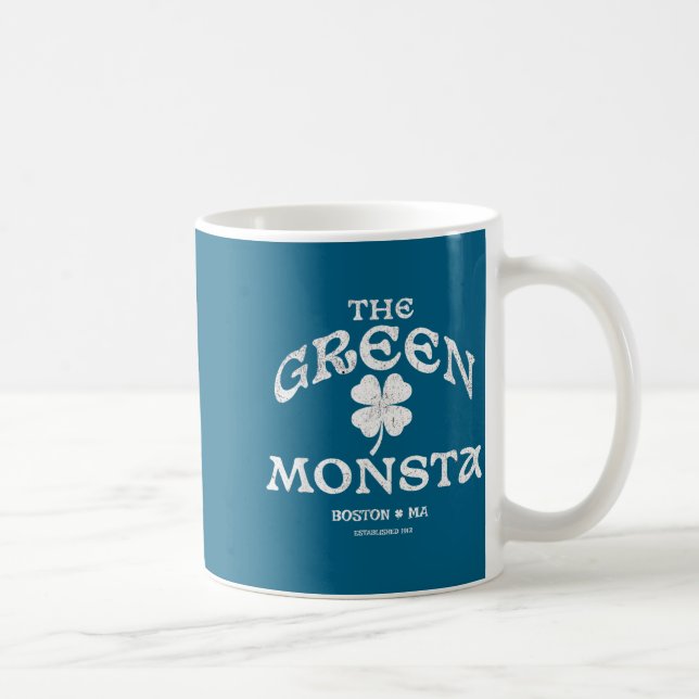 Caneca De Café Green Monsta Funny Boston M New England Srts Gift  (Direita)