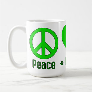 Caneca De Café Green Peace Love BBG
