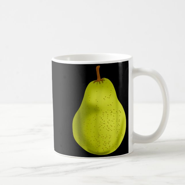 Caneca De Café Green Pear Funny Fruit Costume  (Direita)