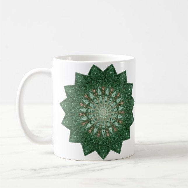 Caneca De Café Green Star Mandala (Esquerda)