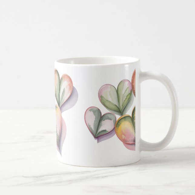 Caneca De Café Green succulent heart mug (Direita)